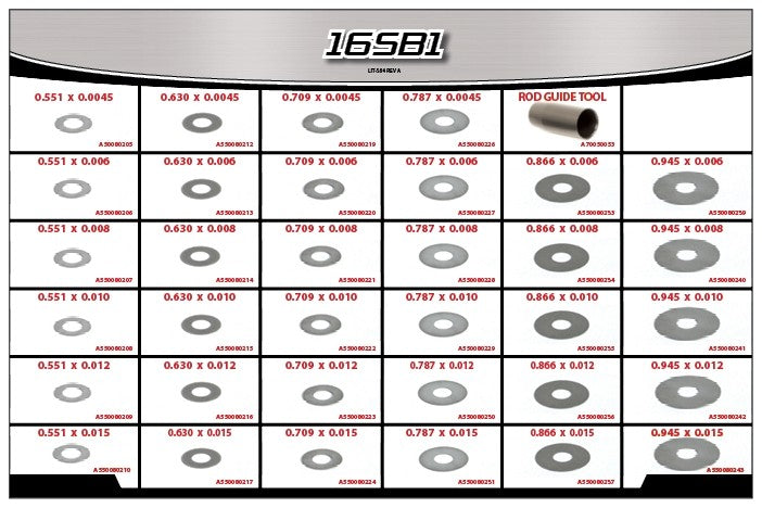 Rebuild Kit -Main Shims