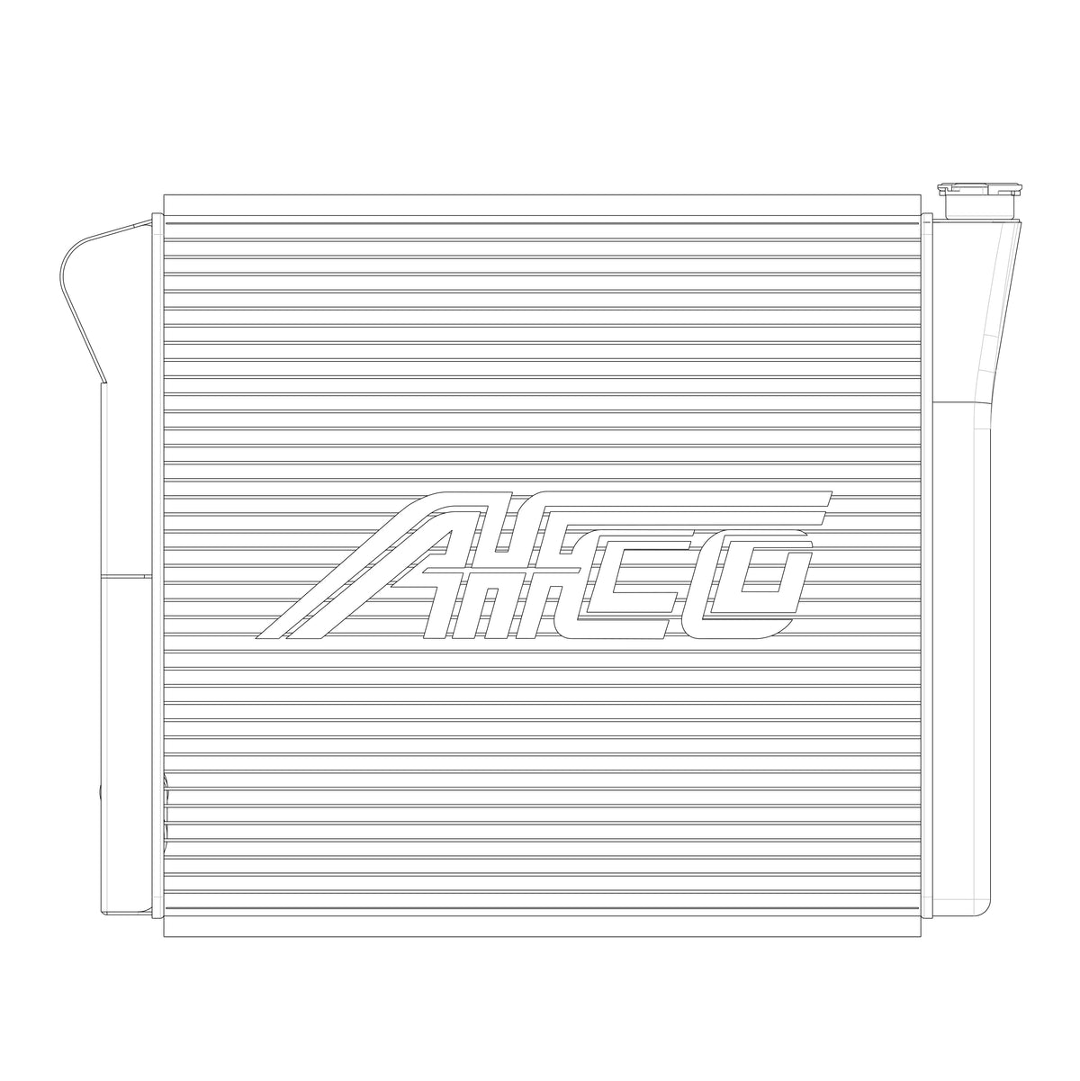 Radiator, Universal Inlet, Double Pass, 19" Tall x 24" Wide
