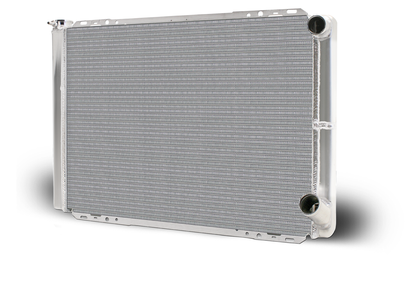 Aluminum Radiator Circle Track 28 Inch Double Pass Chevy Extra Capacity LH Filler