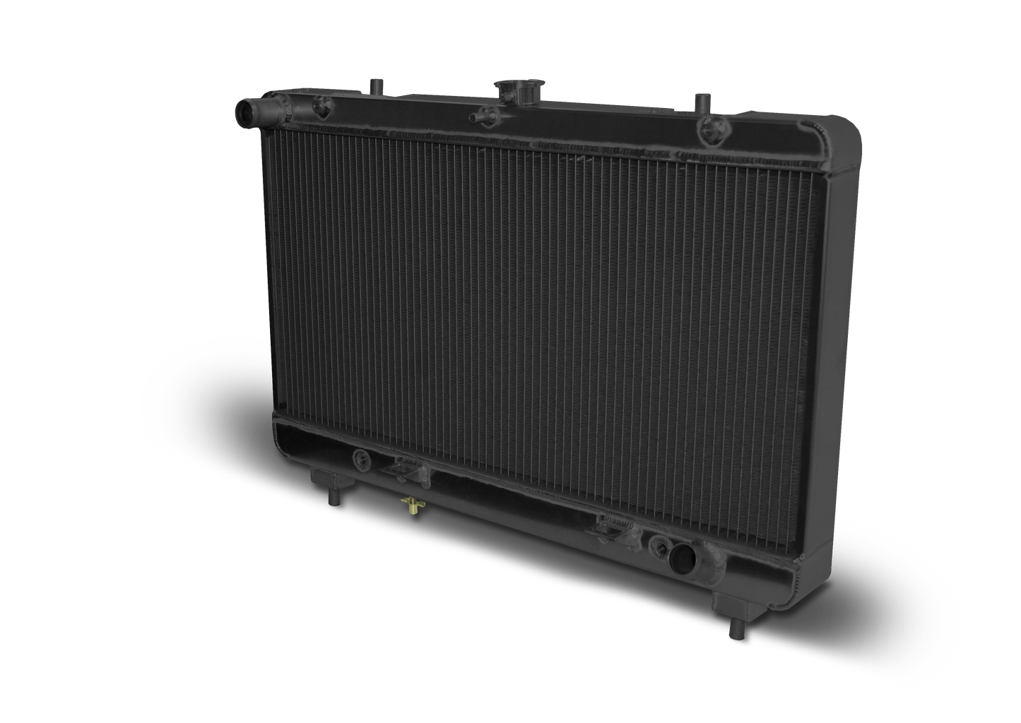 Aluminum Black Radiator 2010 & Up Camaro LSX Downflow With Transcooler