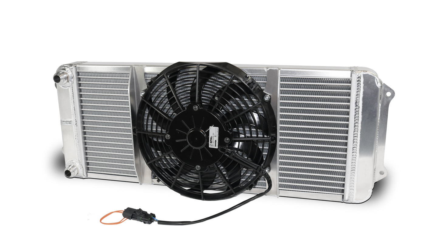 Asphalt Oil Cooler with Single Fan Double Pass 12AN Male Inlet and Outlet