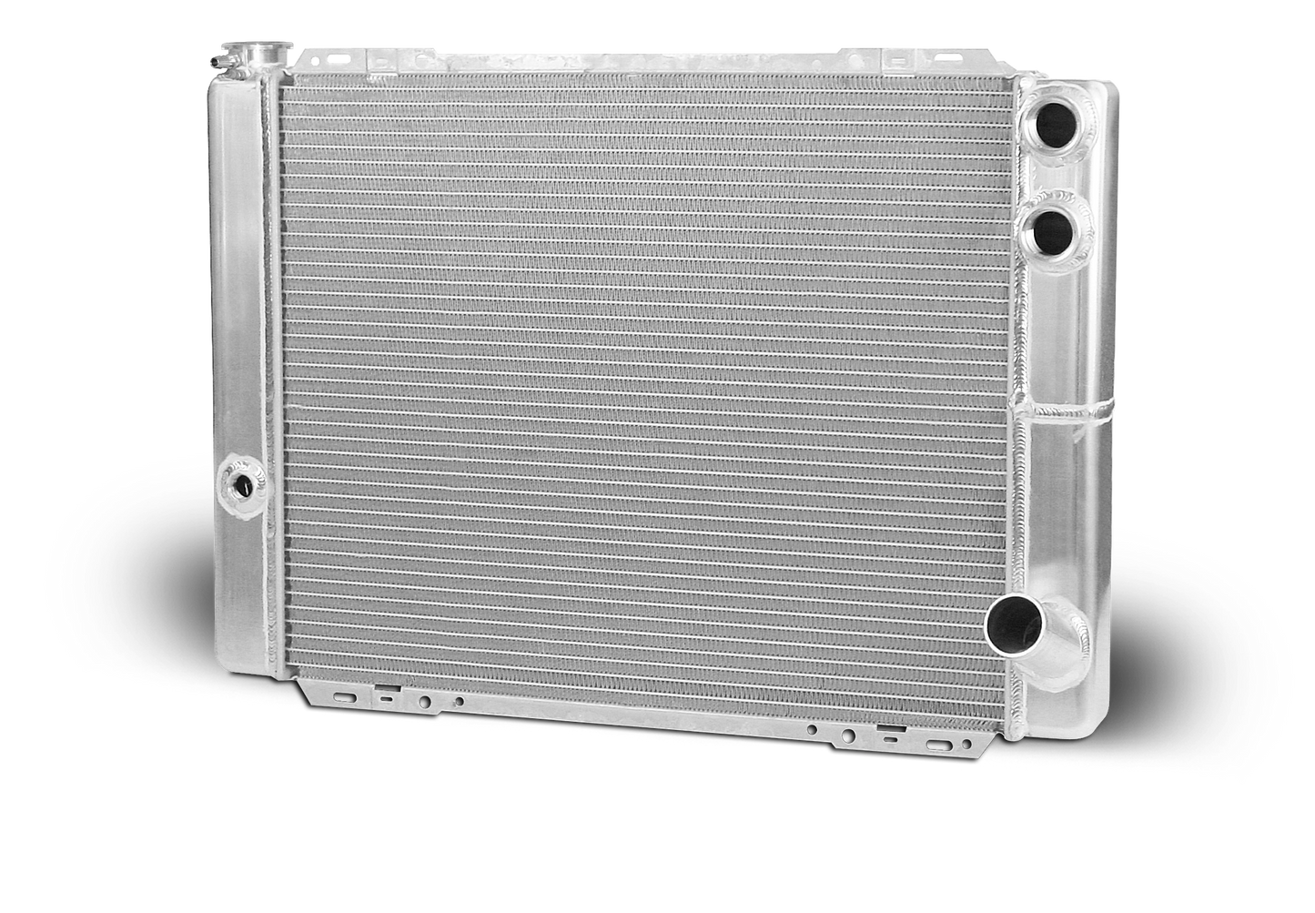 Aluminum Radiator Circle Track/Late Model 27.5 Inch Double Pass Chevy Two 16AN Inlets