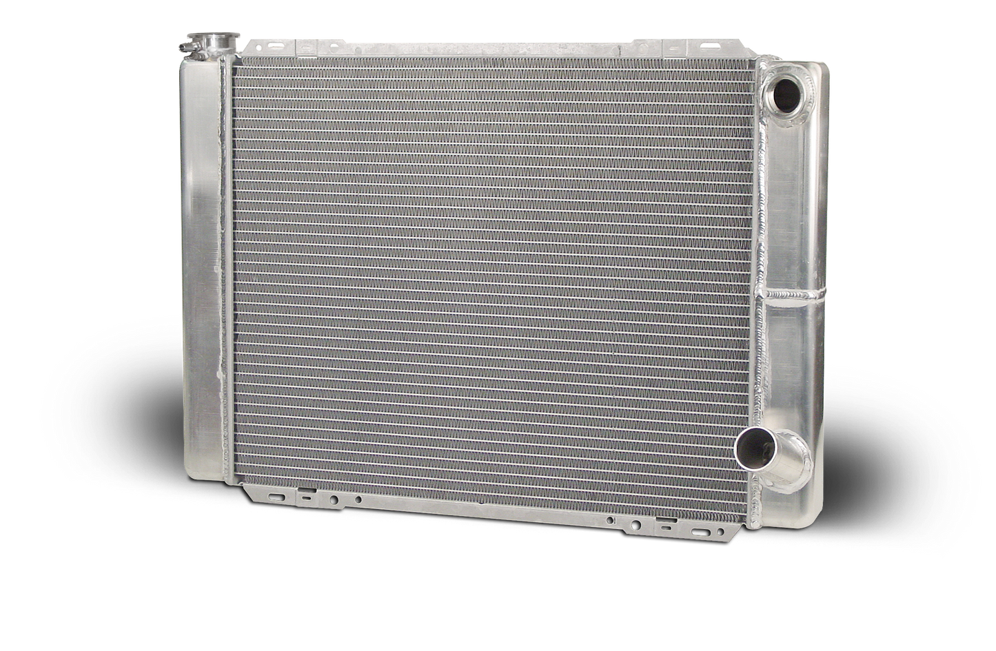 Aluminum Radiator Circle Track/Late Model 27.5 Inch Double Pass Chevy One 16AN Inlet