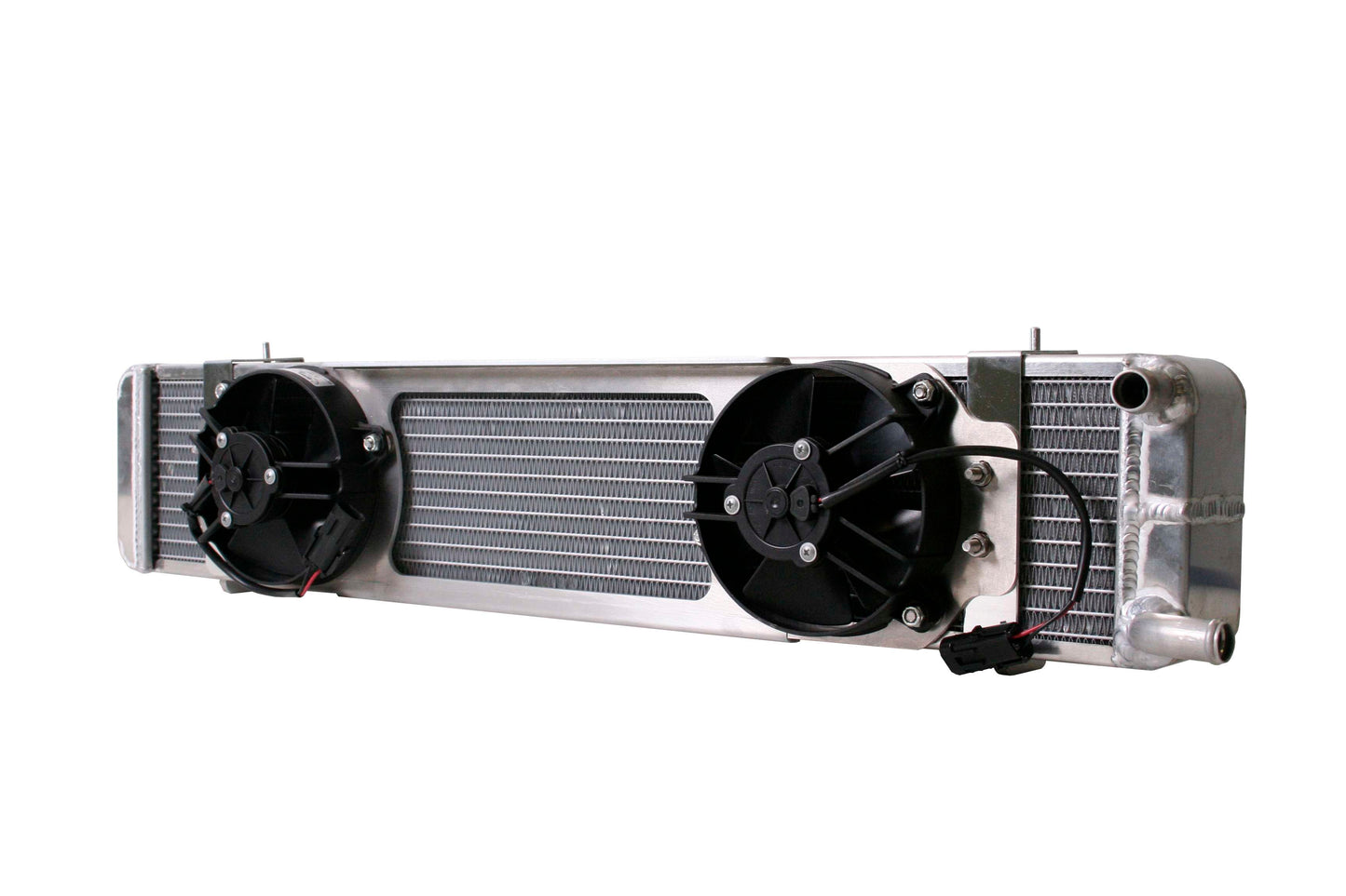 Aluminum Satin Heat Exchanger with dual fans 2003-2004 Mustang Cobra Double Pass (L - 31”) X (W - 5-3/8”) X (H - 5-13/16”)