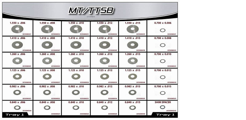 Shock Repair Kit - Monotube And Twin Tube Main Shim Box