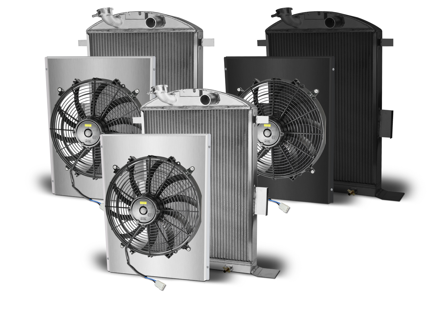 1935 Ford Car Aluminum Radiator and Shroud - Ford Engine