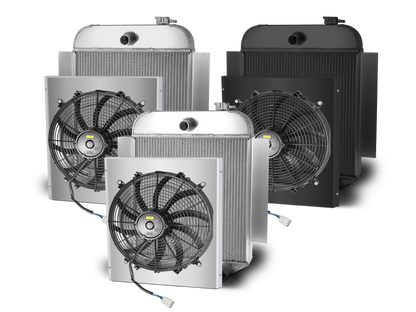 1942-48 Chevy Car Aluminum Black  Radiator - Chevy Engine