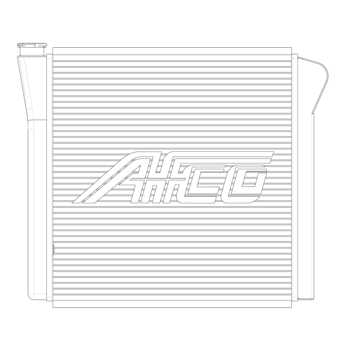 Radiator, Universal Inlet, Single Pass, 19" Tall x 25" Wide
