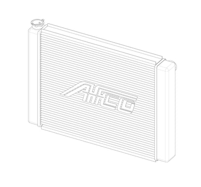 Radiator, Universal Inlet, Single Pass, 19" Tall x 27.5" Wide
