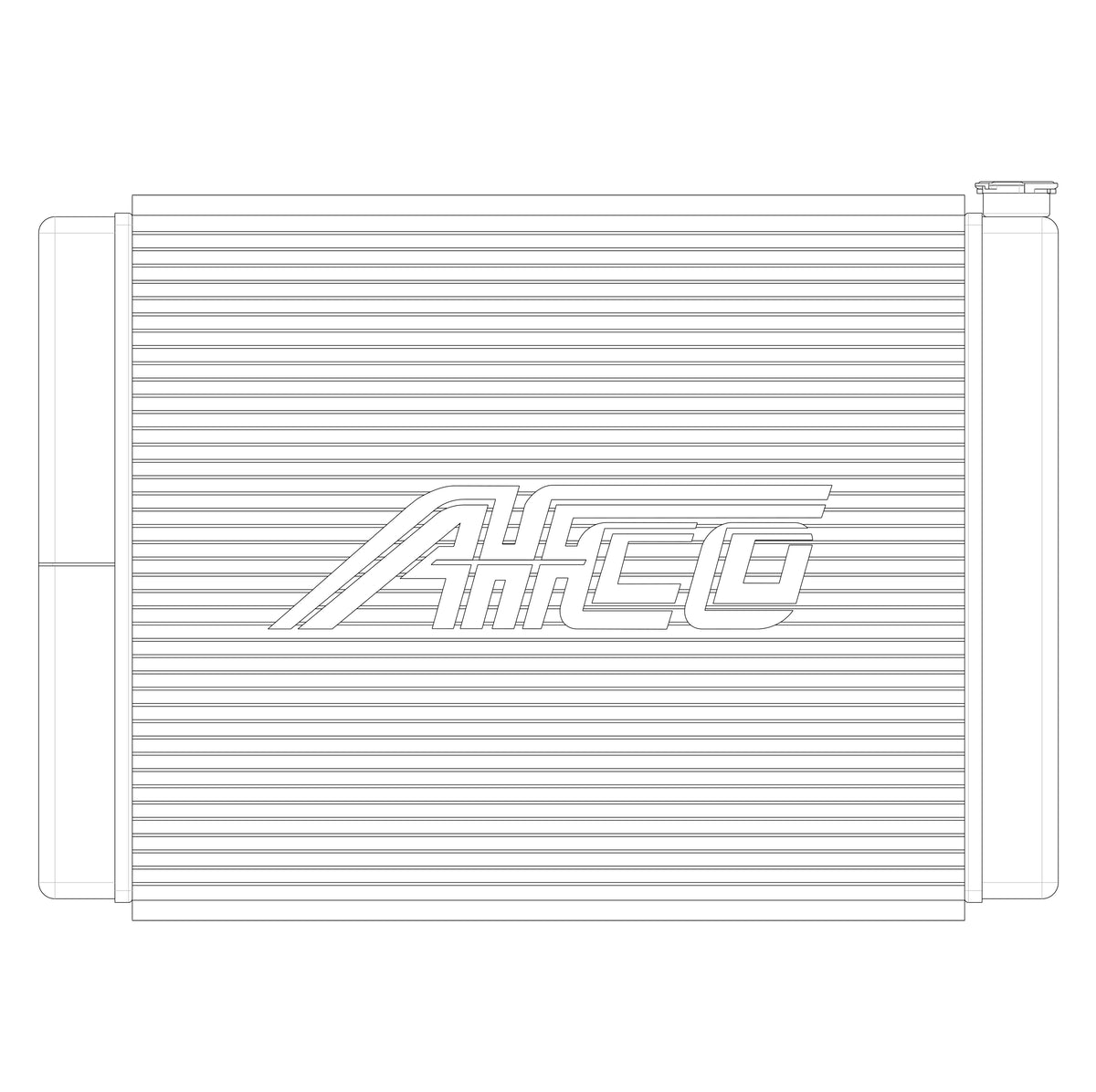 Radiator, Universal Inlet, Double Pass, 19" Tall x 27.5" Wide