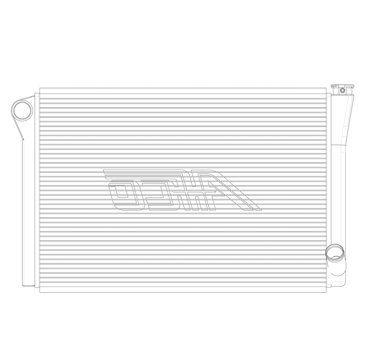 Radiator, Universal Inlet, Single Pass, 19" Tall x 31" Wide