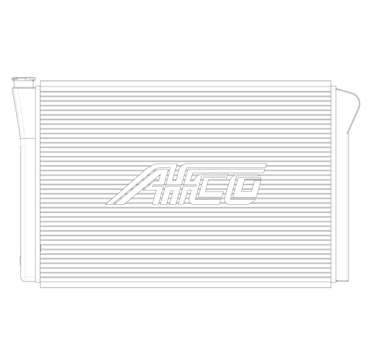 Radiator, Universal Inlet, Single Pass, 19" Tall x 31" Wide