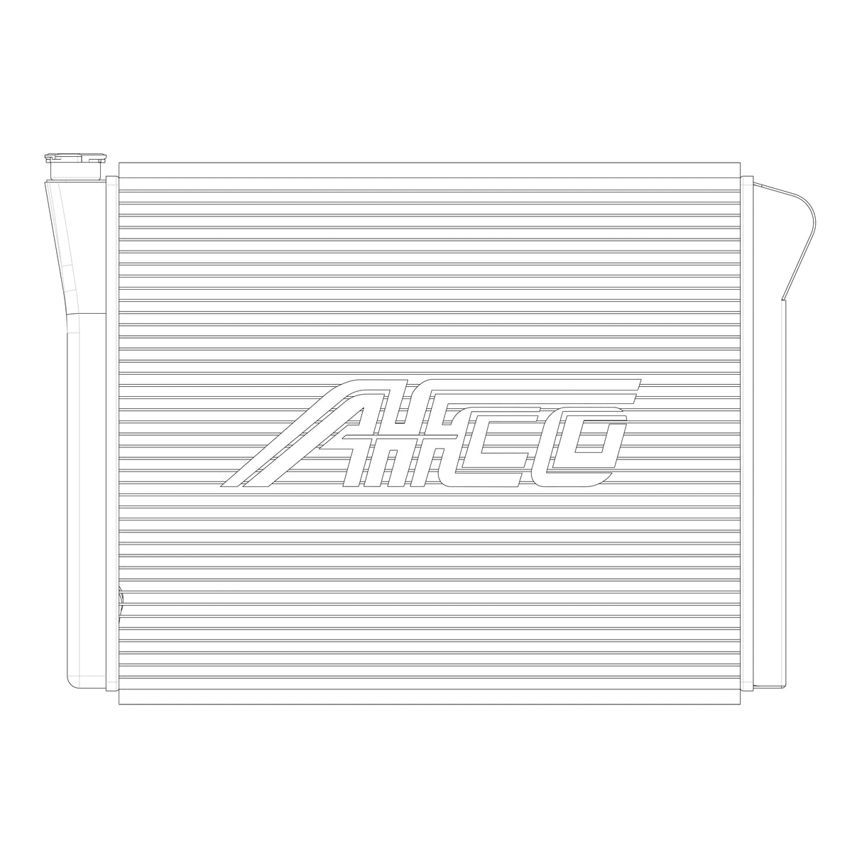 Radiator, Universal Inlet, Single Pass, 19" Tall x 26" Wide
