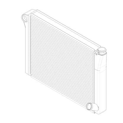 Radiator, Universal Inlet, Single Pass, 19" Tall x 26" Wide