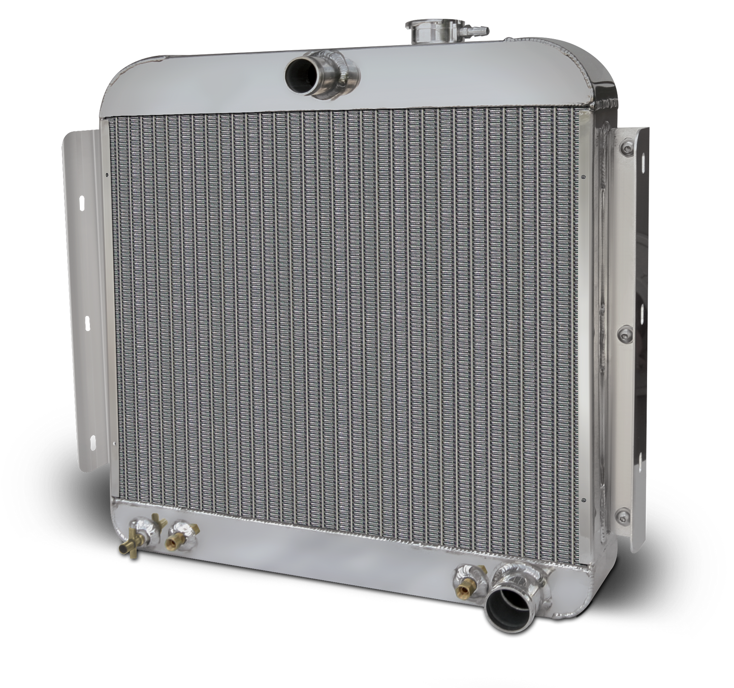 1955-56 Chevy Car Aluminum Radiator and Shroud - Chevy Engine