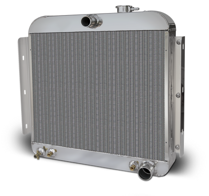 1955-56 Chevy Car Aluminum Radiator and Shroud - Chevy Engine