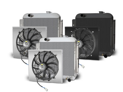 1957 Chevy Car Aluminum  Radiator and Shroud - Chevy Engine