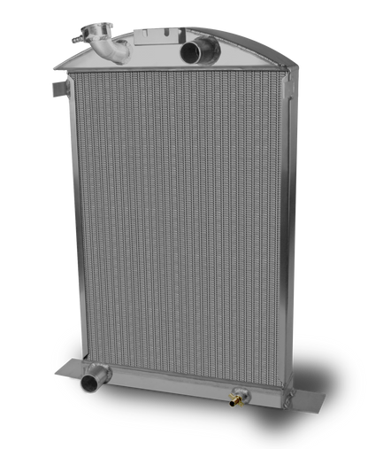 1937 Ford Car Aluminum Radiator and Shroud - Ford Engine