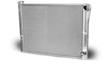 Double Pass Radiator Chevy 27.5 X 19 X 1.50 Core, Universal 20 AN Female Inlet with 1/2 And 1/8 bung