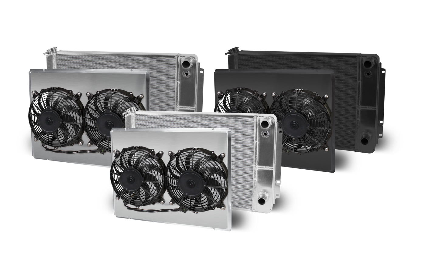 1966-67 Chevelle Lsx Double Pass Crossflow Aluminum Radiator and Shroud