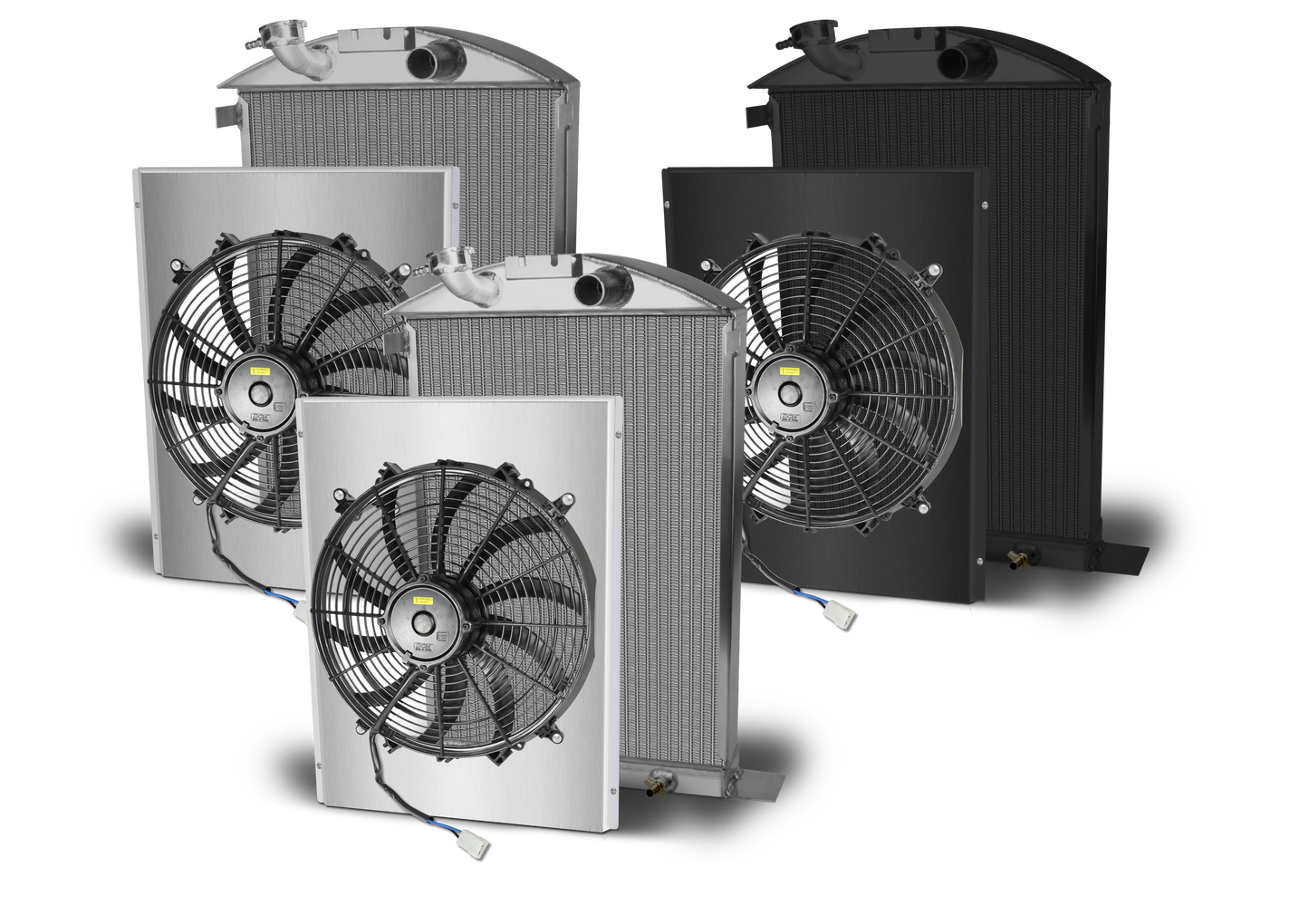 1937 Ford Car Aluminum Radiator and Shroud - Ford Engine