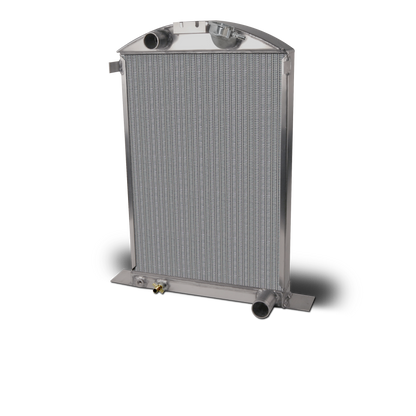 1937 Ford Car Aluminum Radiator and Shroud Series - Chevy Engine