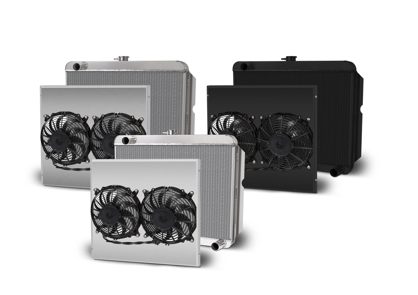 22.25 Inch x 22 Inch Mopar A, B & E Body Aluminum Radiator and Shroud