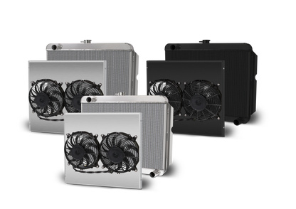 Mopar A, B & E Body Aluminum Radiator and Shroud