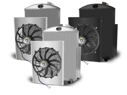 1938-46 GM Truck Aluminum Radiator and Shroud - Chevy Engine