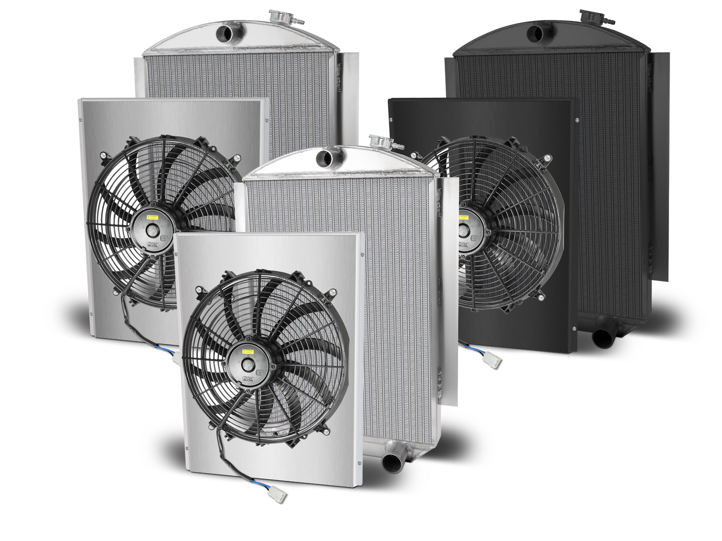 1938 Chevy Car Aluminum Radiator and Shroud - Chevy Engine