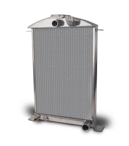 1936 Ford Car Aluminum Radiator and Shroud - Chevy Engine