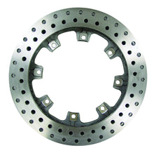 Cast Iron  Brake Rotor  Drilled  Straight 32 Vane  1.25 Inches Thick  11 3/4 Inches Diameter  8 Bolt