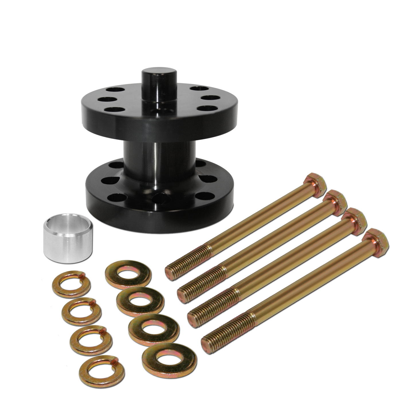 Aluminum  Fan Spacer Kit  2 Inch  Fits 5/8 Or 3/4 Drive  Comes With Bolts, Bushings, & Washers